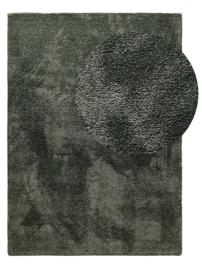 Tapis moderne lavable à poils longs