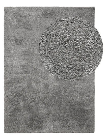 Tapis moderne lavable à poils longs