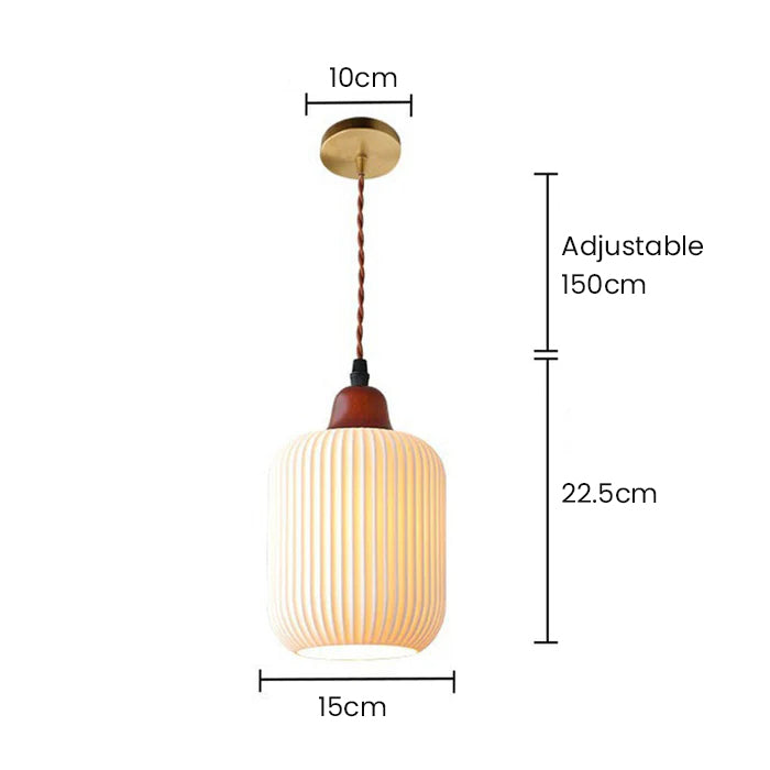 Lumière en céramique blanche faite à la main