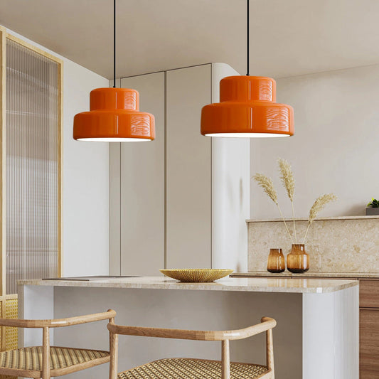 Lustre suspendu orange Bauhaus