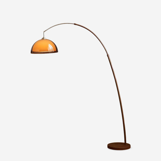 Lampadaire en noyer arqué Halberon