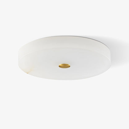 Plafonnier affleurant rond en albâtre