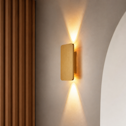 Applique murale LED rectangulaire en métal