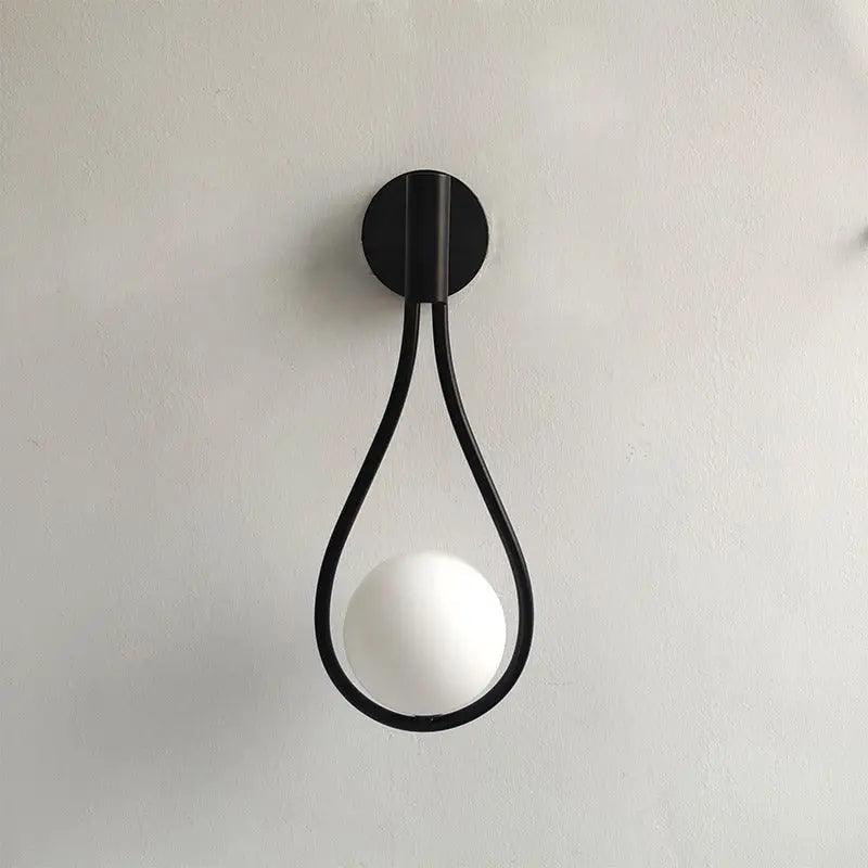 Applique murale globe en fer en forme de goutte Orvenna
