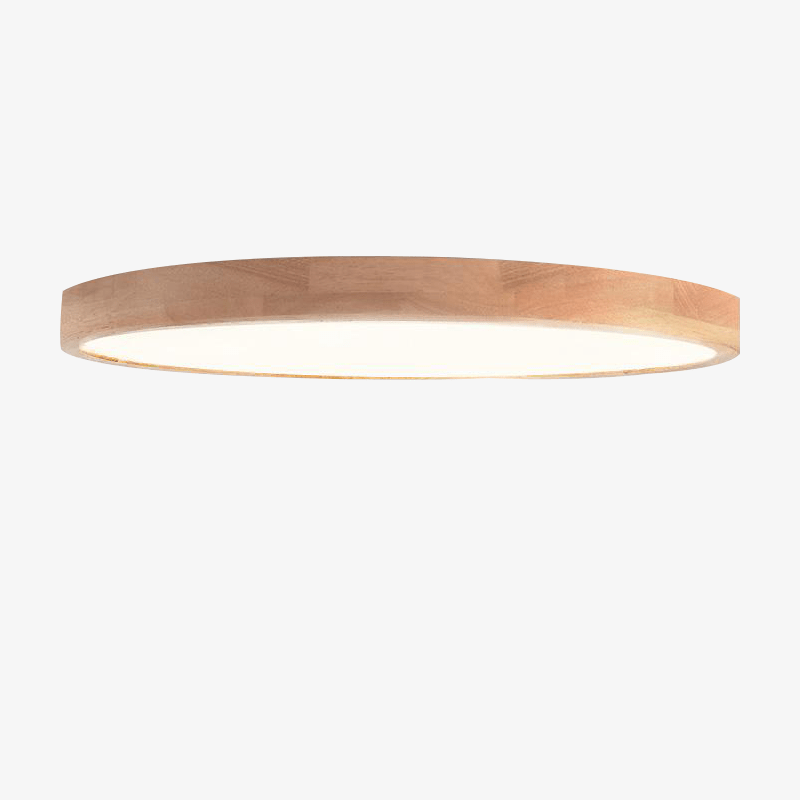 Plafonnier affleurant Lumivale en chêne scandinave