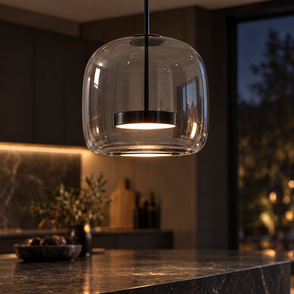 Suspension en verre soufflé moderne Glavira