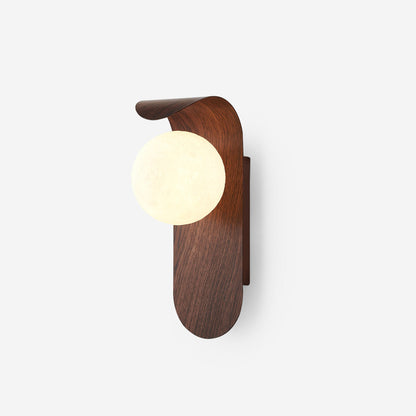 Applique murale globe minimaliste en bois Velmara