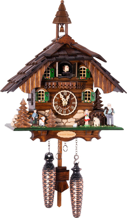 Horloge à coucou en bois, style chalet alpin Almvera