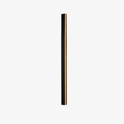 Applique murale extérieure Veldrin minimaliste et fine en métal noir