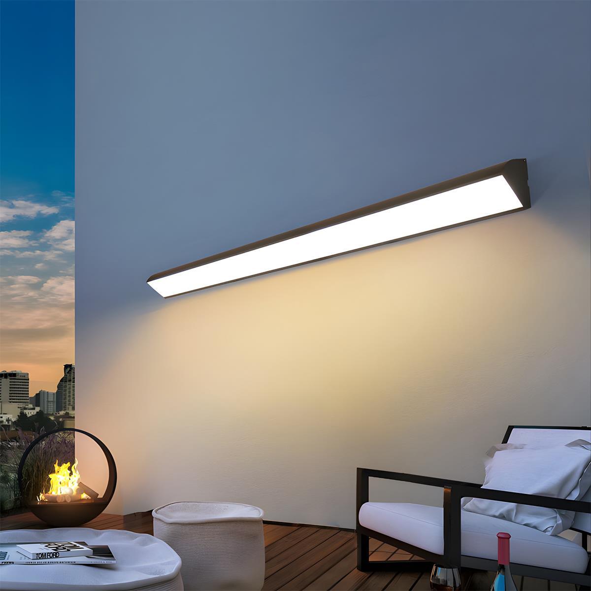 Applique murale extérieure linéaire minimaliste en aluminium Tanvelle