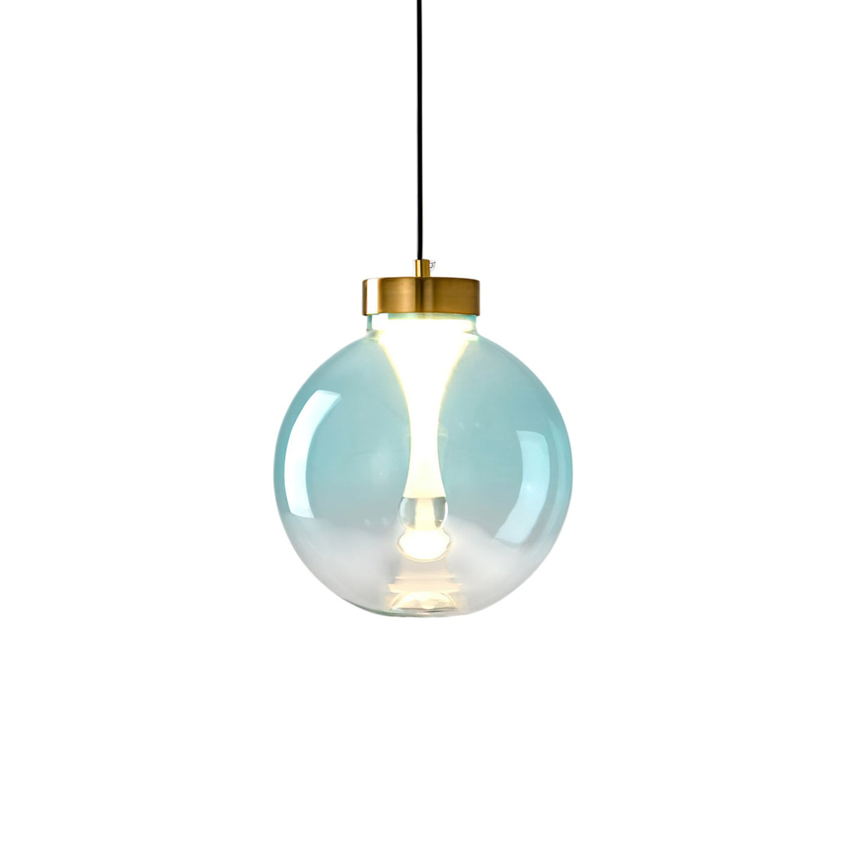 Suspension boule en verre teinté