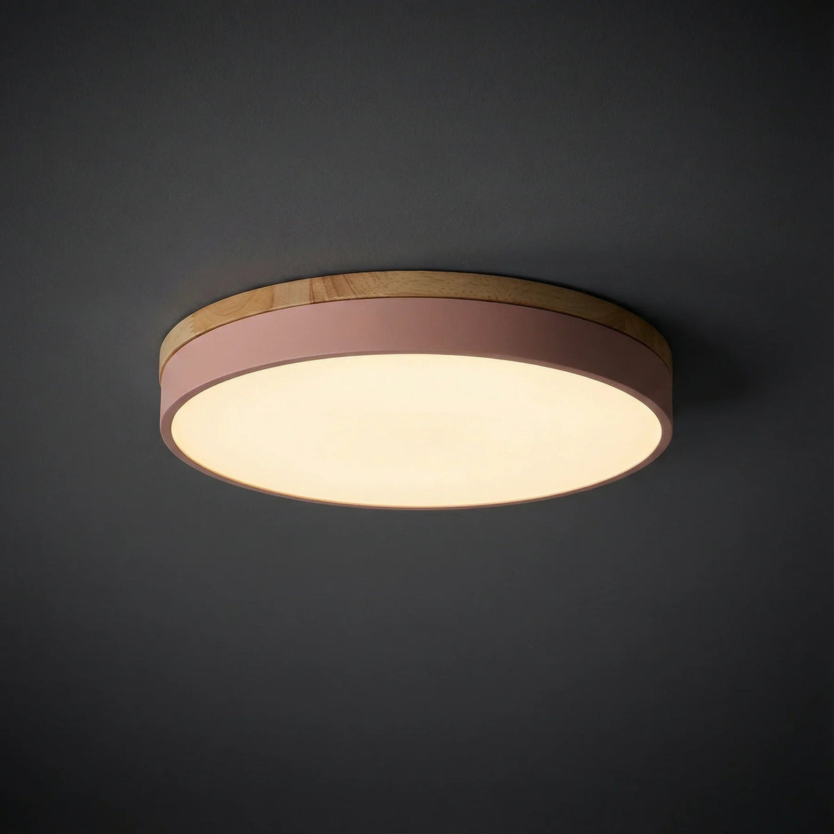 Plafonnier en bois minimaliste Lumbra affleurant