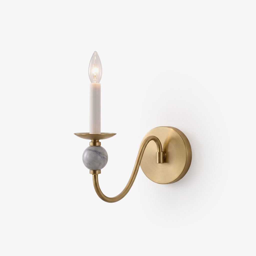 Applique murale boule en marbre