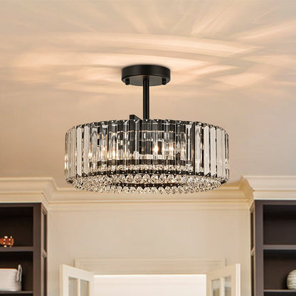 Plafonnier glamour en cristal sculpté
