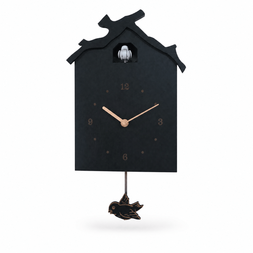 Horloge coucou à pendule en bois minimaliste Dunmere