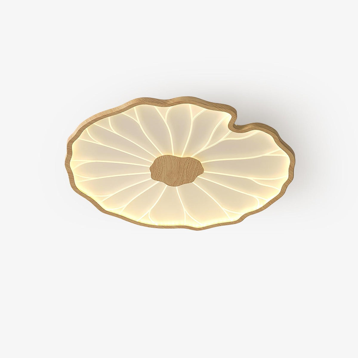 Plafonnier effet grain de bois Waterlily