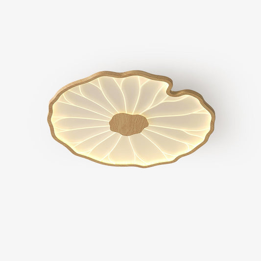 Plafonnier effet grain de bois Waterlily