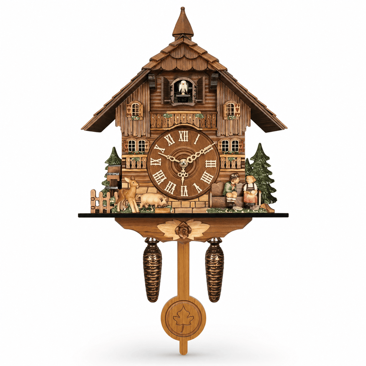Horloge à coucou à pendule en MDF alpin Brenvika