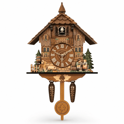 Horloge à coucou à pendule en MDF alpin Brenvika