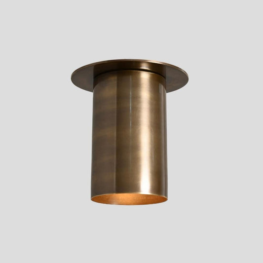 Plafonnier cylindrique minimaliste en laiton Tubrino