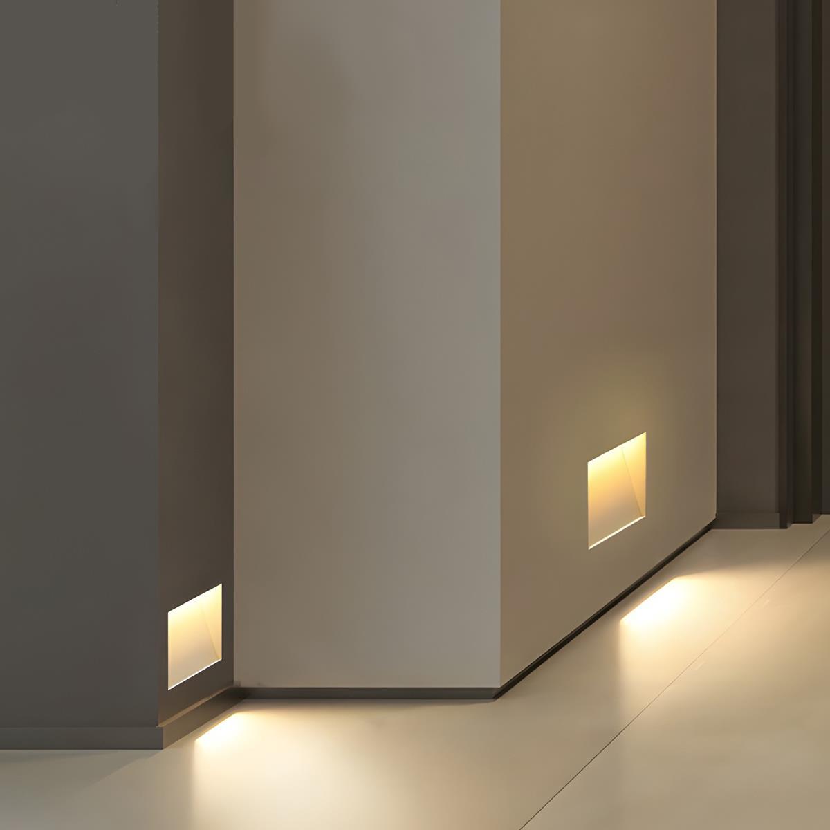 Éclairage d’escalier encastré minimaliste en aluminium Nichelle