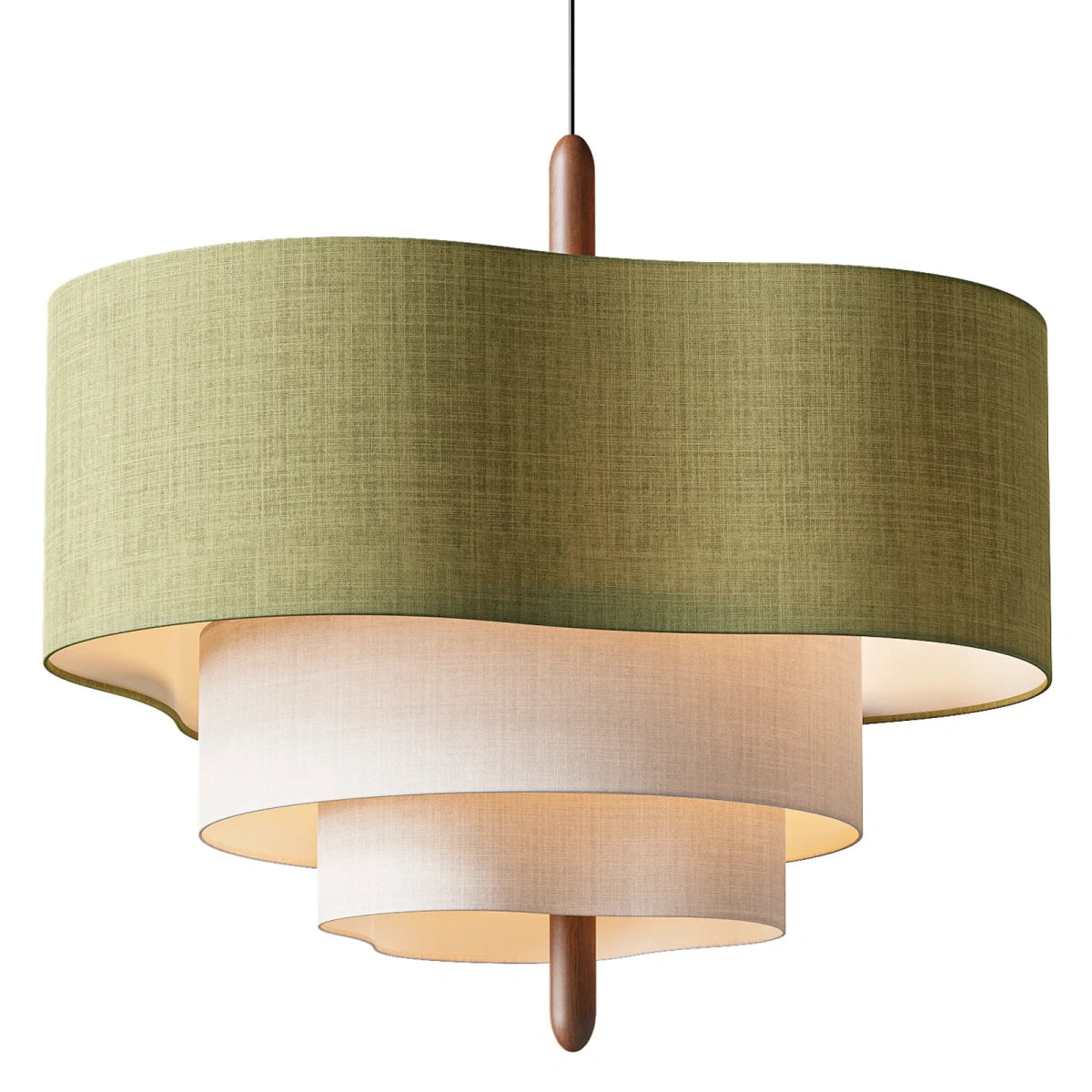 Suspension en tissu noyer à étages