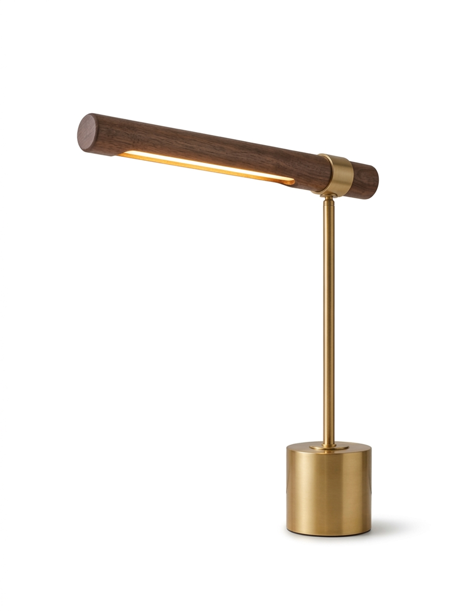 Lampe de table en laiton mid-century Pravena