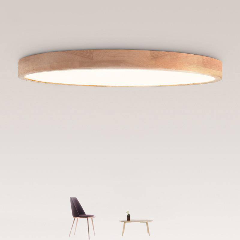 Plafonnier affleurant Lumivale en chêne scandinave