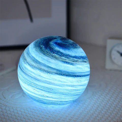 Lampe de table lunaire en verre céleste Selenora