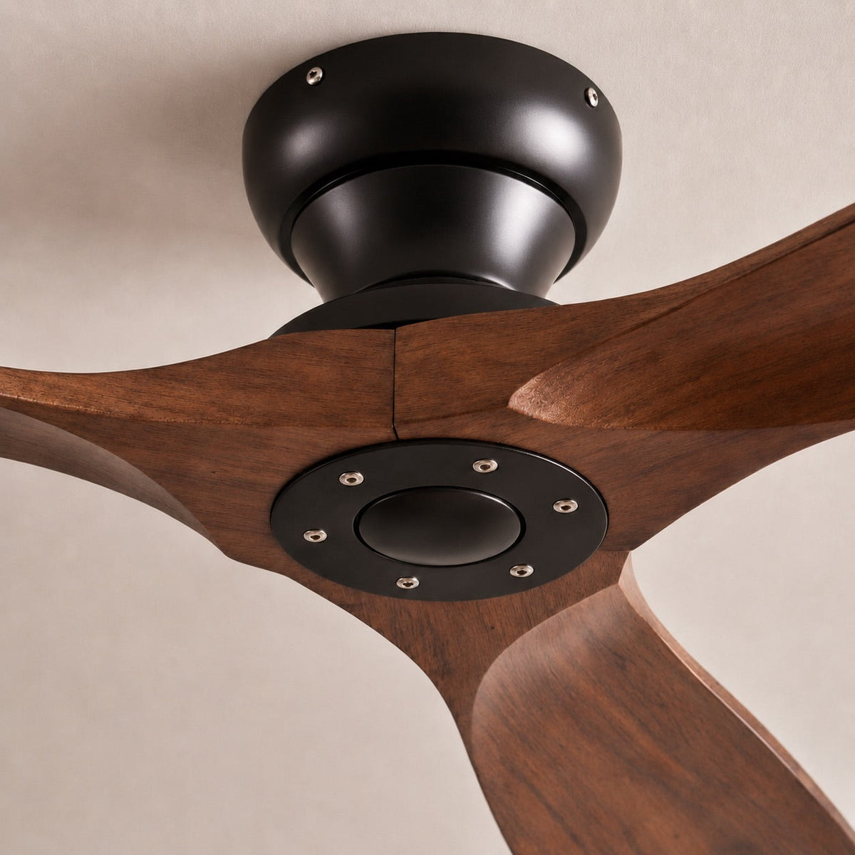 Ventilateur de plafond en bois à trois pales