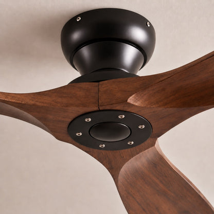 Ventilateur de plafond en bois à trois pales