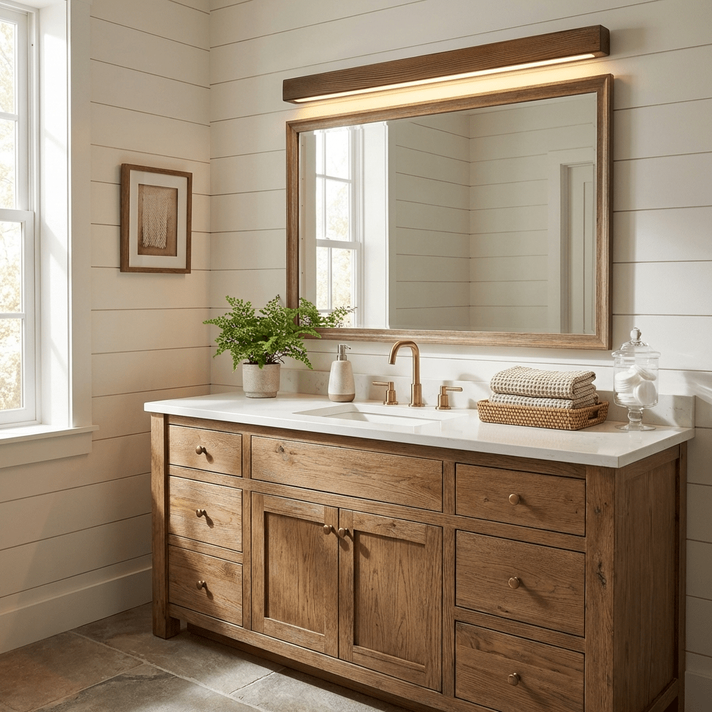 Applique murale linéaire fine en bois