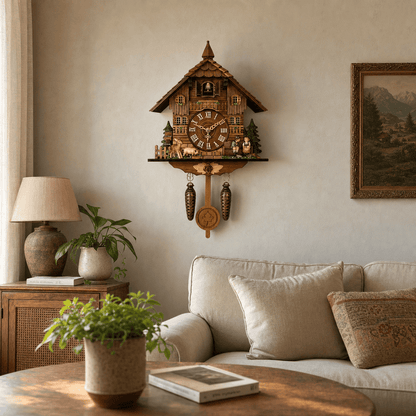 Horloge à coucou à pendule en MDF alpin Brenvika