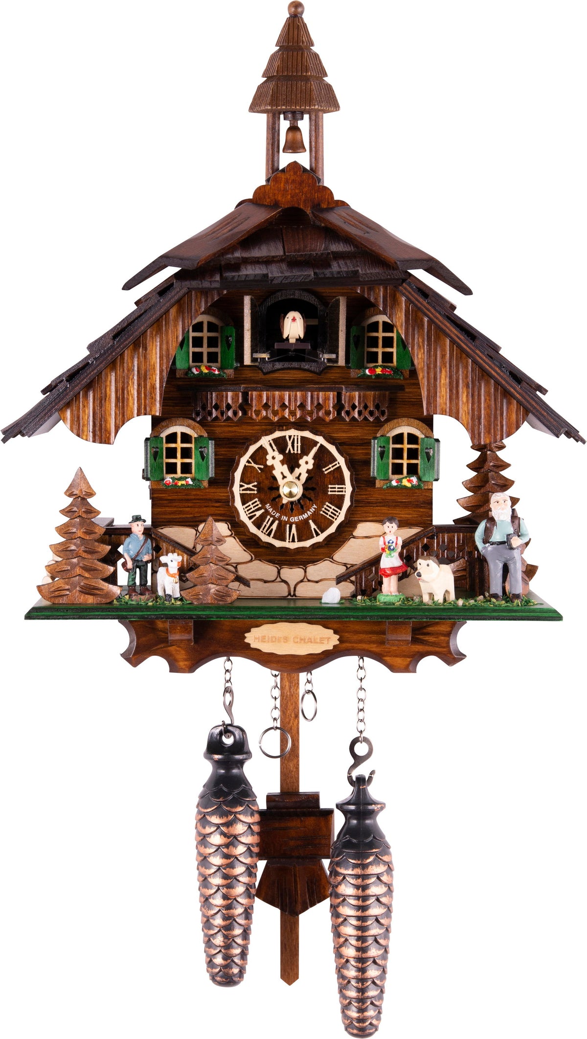 Horloge à coucou en bois, style chalet alpin Almvera