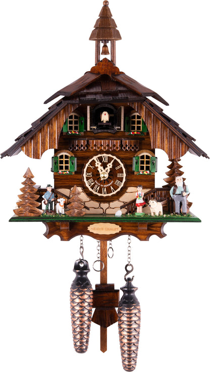 Horloge à coucou en bois, style chalet alpin Almvera