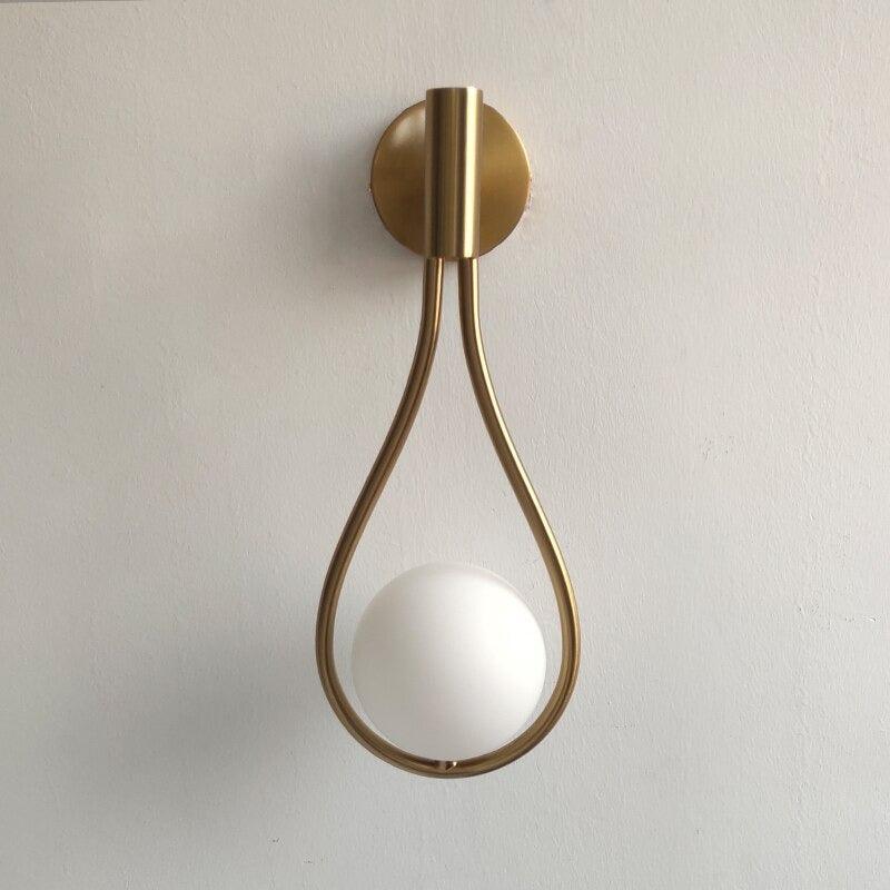 Applique murale globe en fer en forme de goutte Orvenna