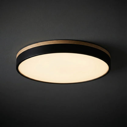 Plafonnier en bois minimaliste Lumbra affleurant