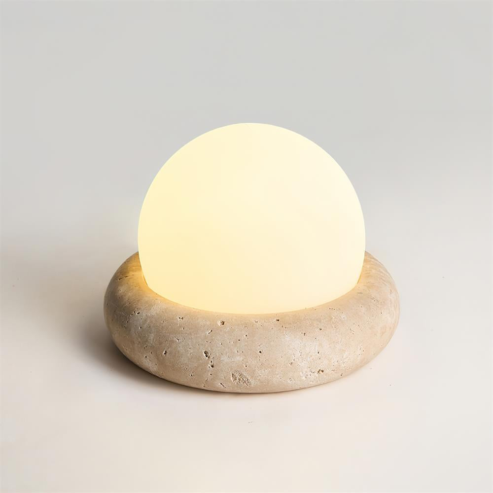Lampe de table Wabi-Sabi en travertin Orlando