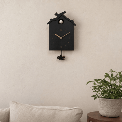 Horloge coucou à pendule en bois minimaliste Dunmere