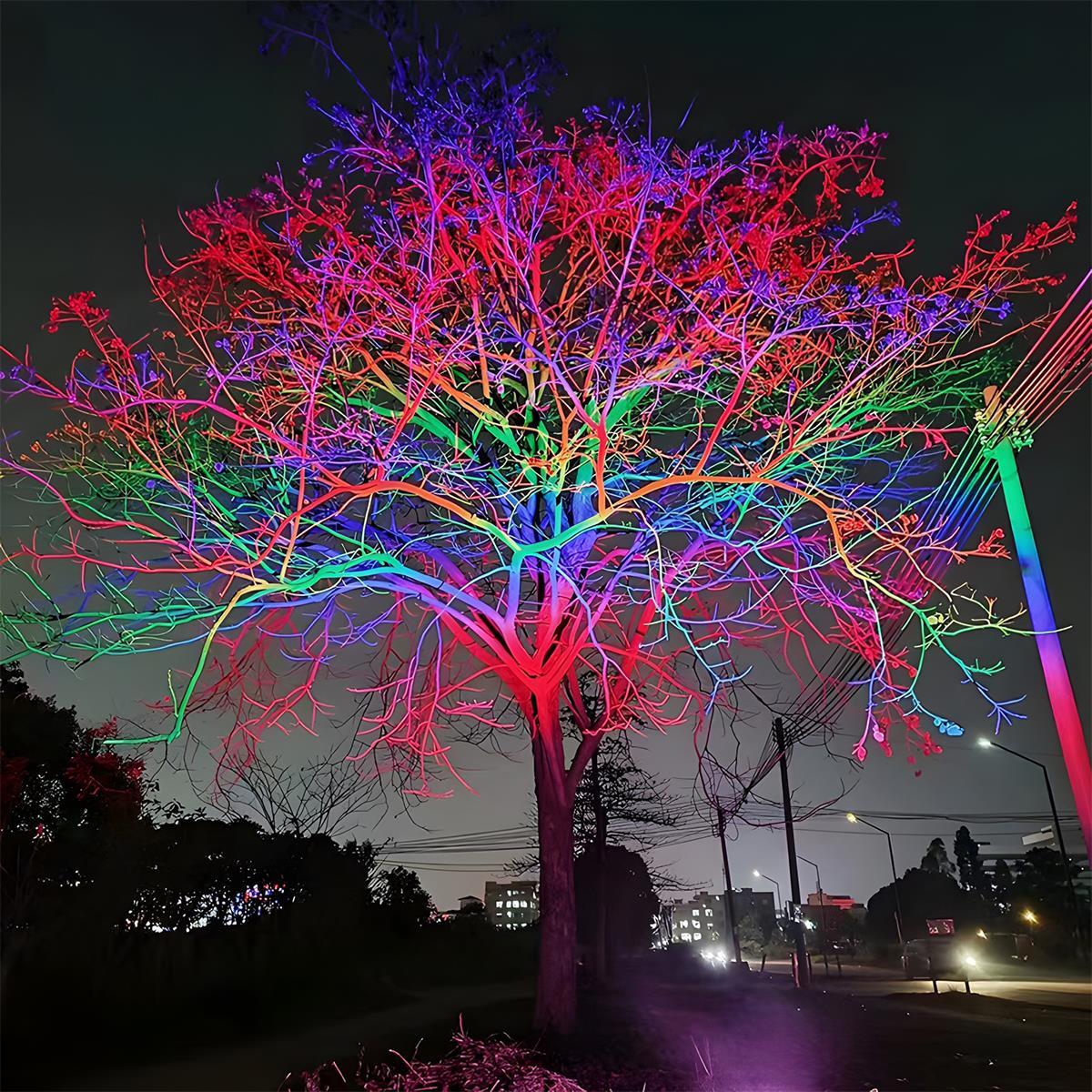 Projecteur paysager RGB industriel en aluminium Chromara