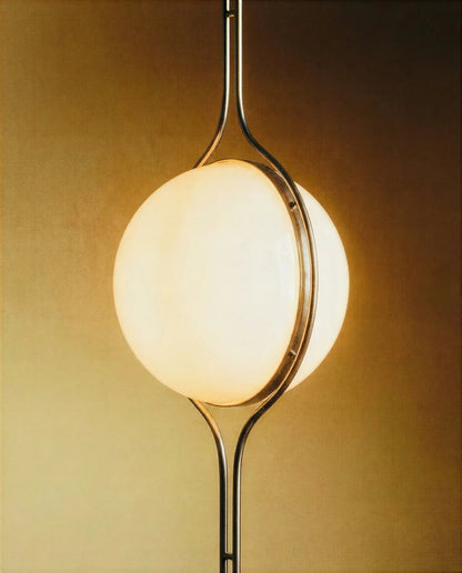 Lampadaire du sol au plafond en métal Pelvaro au style du milieu du siècle