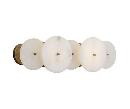 Applique de meuble moderne Lunavey en albâtre en forme de disque
