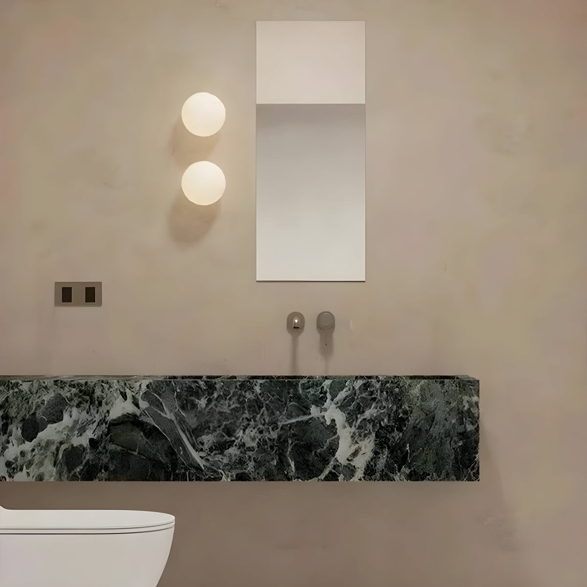 Applique murale Orbelle minimaliste en verre dépoli