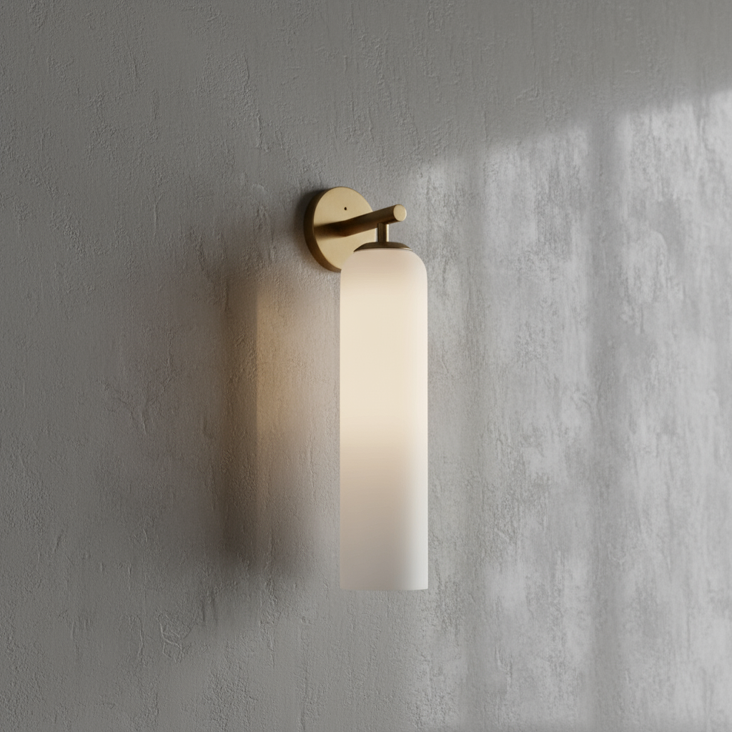 Applique murale cylindrique minimaliste en verre Lumessa