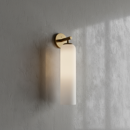 Applique murale cylindrique minimaliste en verre Lumessa