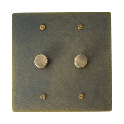 Interrupteur variateur rotatif vintage en laiton Bellardo 2 voies