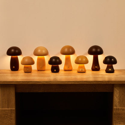 Lampe de table en bois scandinave Fungara