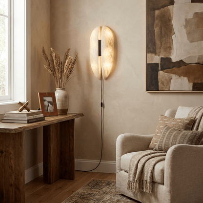 Applique enfichable avec panneau en albâtre