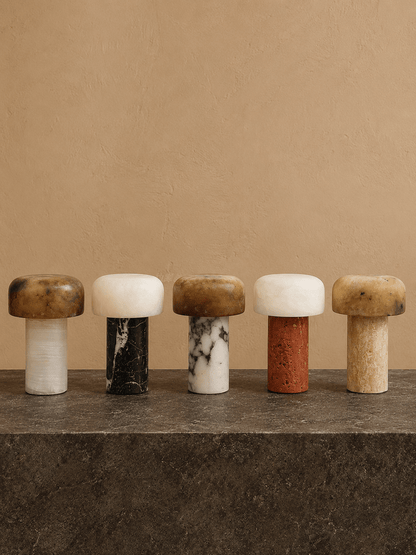 Lampe de table Wabi-Sabi en travertin Brenvale