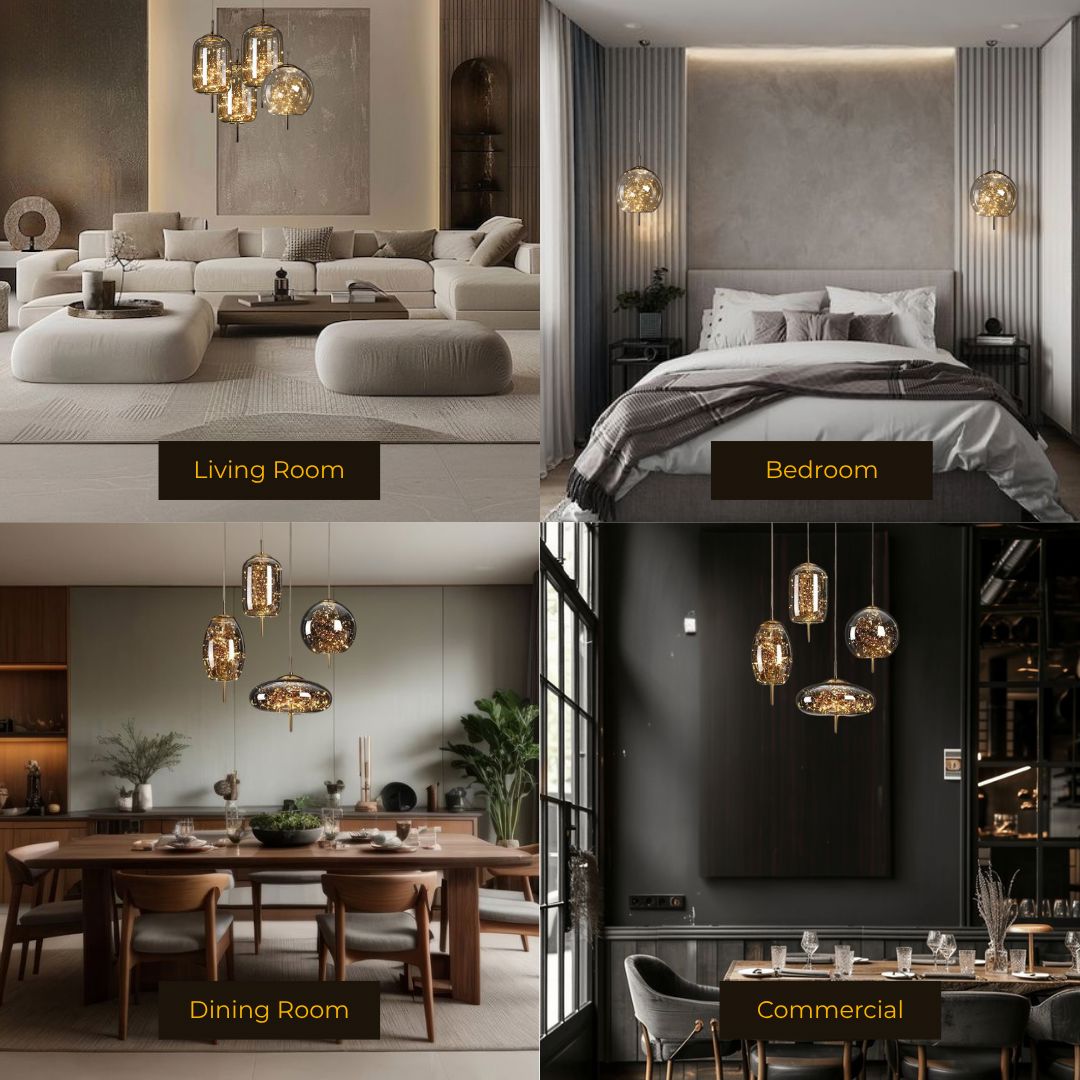 Suspension en verre Starlight